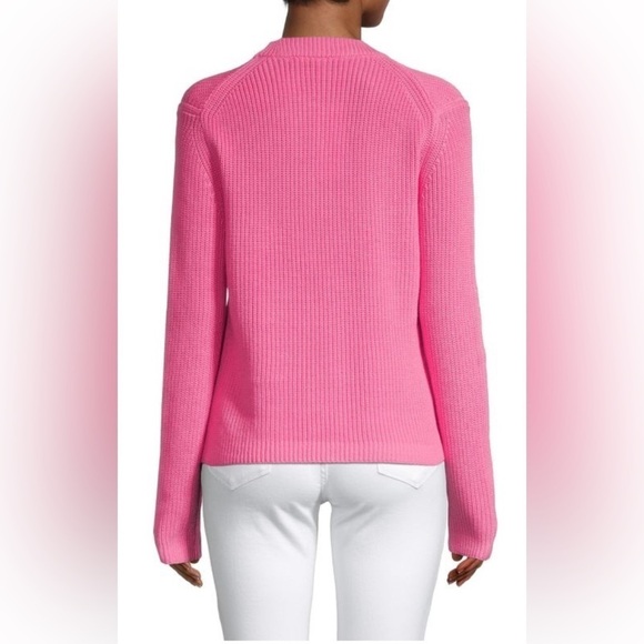 FRENCH CONNECTION Nadia Mozart Ribbed kit Sweater in Aurora pink Size Small - Picture 2 of 8